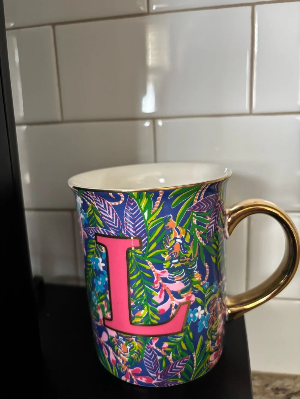 Lilly Pulitzer Initial “L” Ceramic Mug